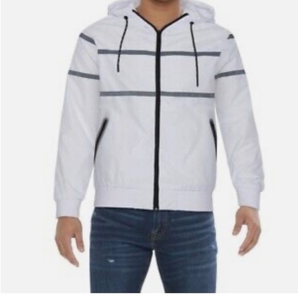 CSG Jacket Mens Black White Full Zip Windbreaker. - Picture 2 of 4